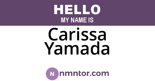 Carissa Yamada