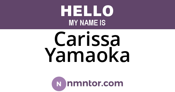 Carissa Yamaoka