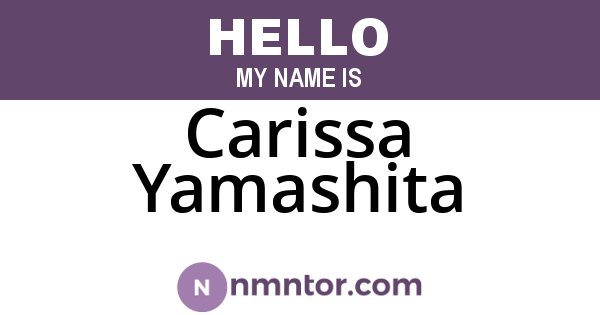 Carissa Yamashita