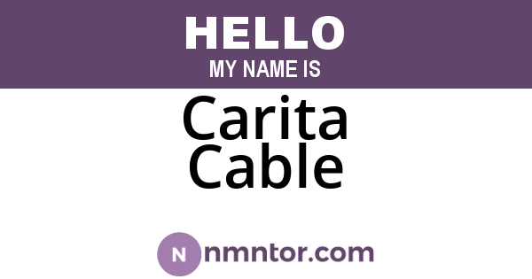 Carita Cable