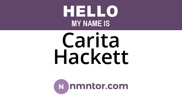 Carita Hackett