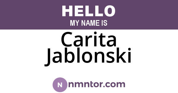 Carita Jablonski