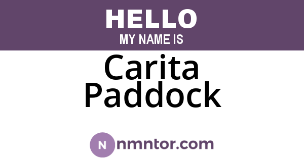 Carita Paddock