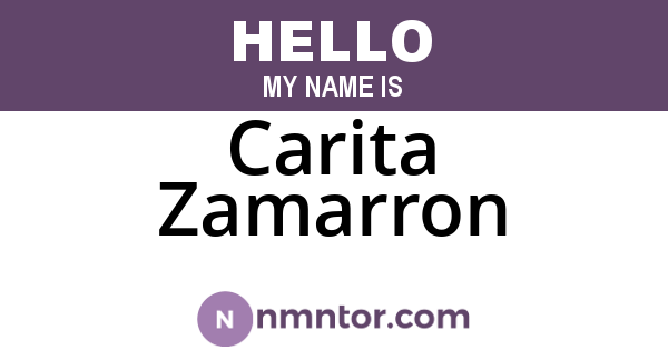 Carita Zamarron