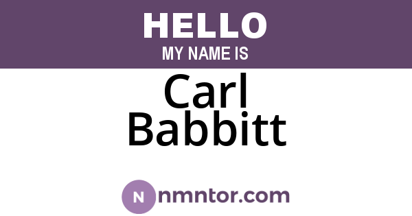 Carl Babbitt