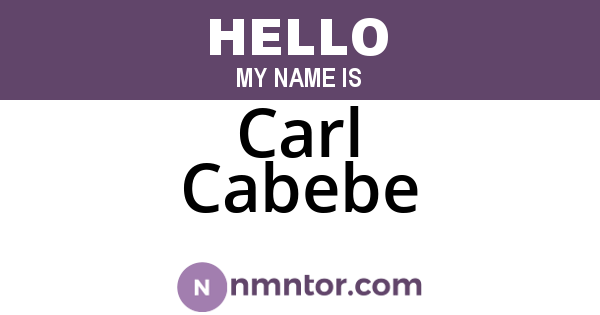 Carl Cabebe