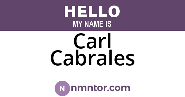 Carl Cabrales