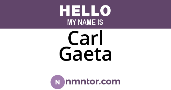 Carl Gaeta
