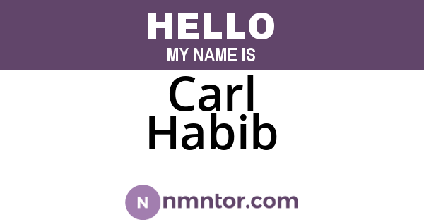 Carl Habib