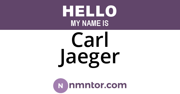 Carl Jaeger