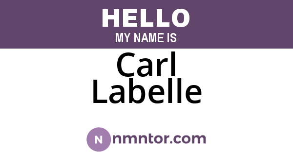 Carl Labelle