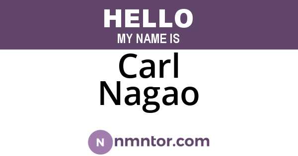 Carl Nagao