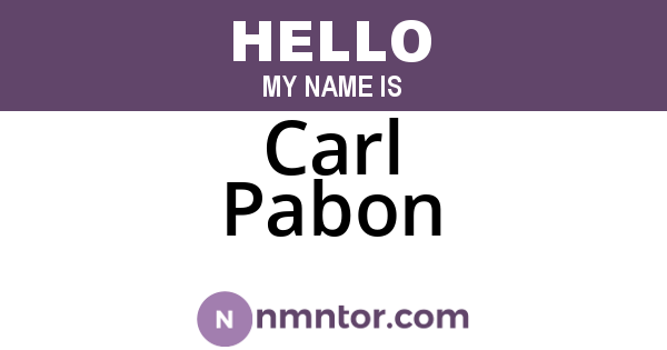 Carl Pabon