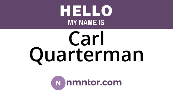 Carl Quarterman
