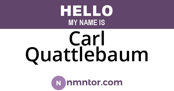 Carl Quattlebaum