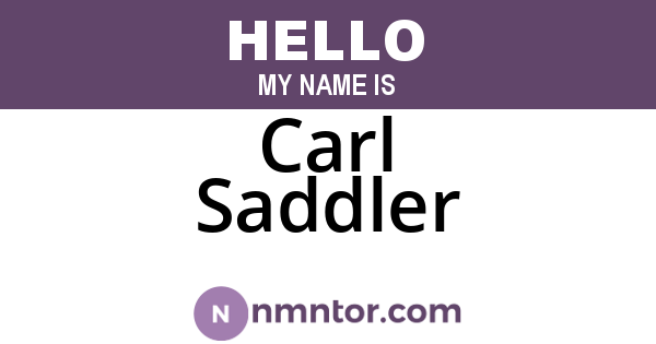 Carl Saddler