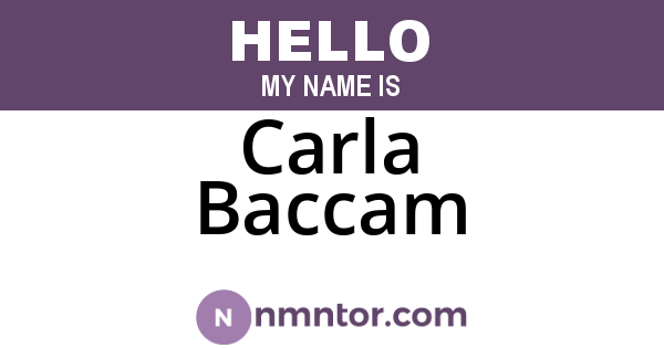 Carla Baccam