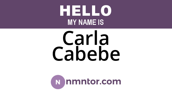 Carla Cabebe