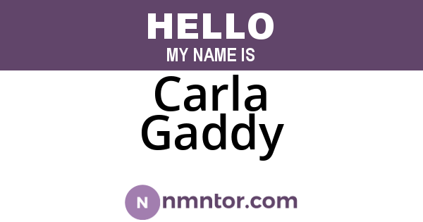 Carla Gaddy