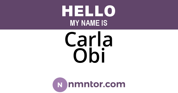 Carla Obi