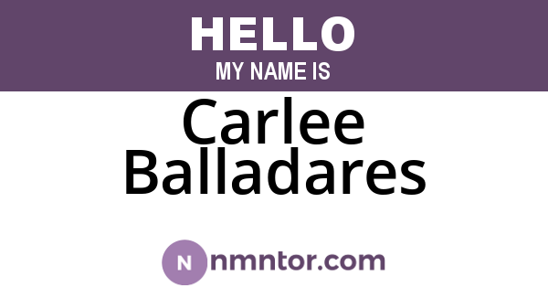 Carlee Balladares