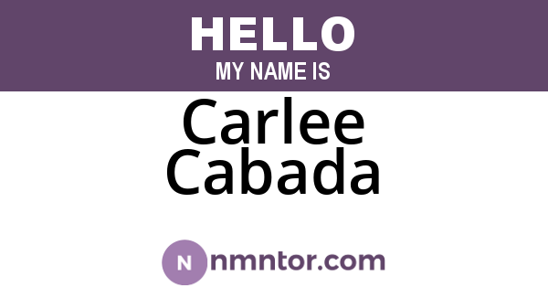 Carlee Cabada