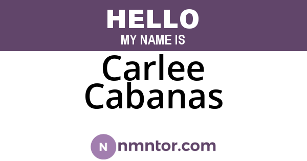Carlee Cabanas