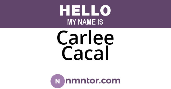 Carlee Cacal