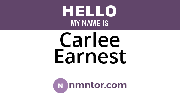 Carlee Earnest
