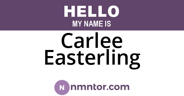 Carlee Easterling