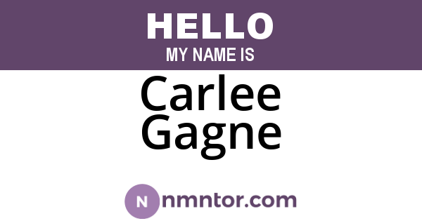 Carlee Gagne