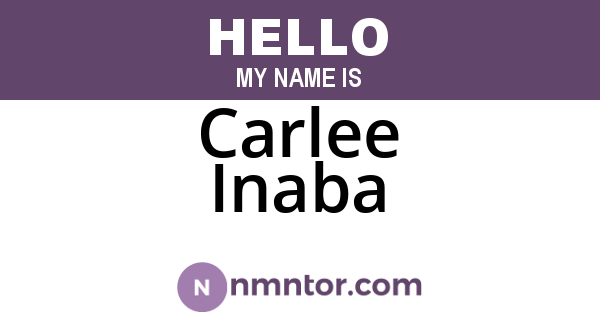Carlee Inaba