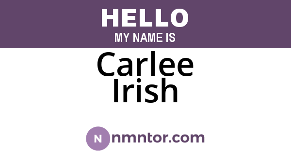 Carlee Irish