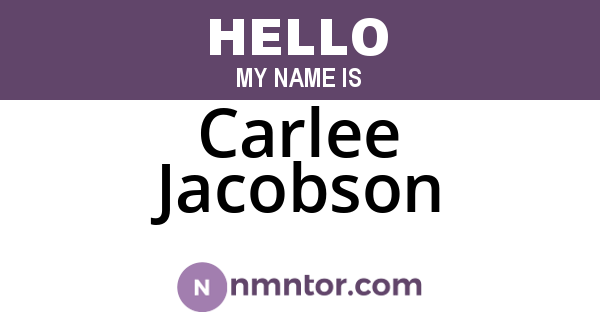 Carlee Jacobson