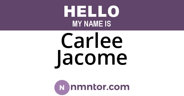Carlee Jacome