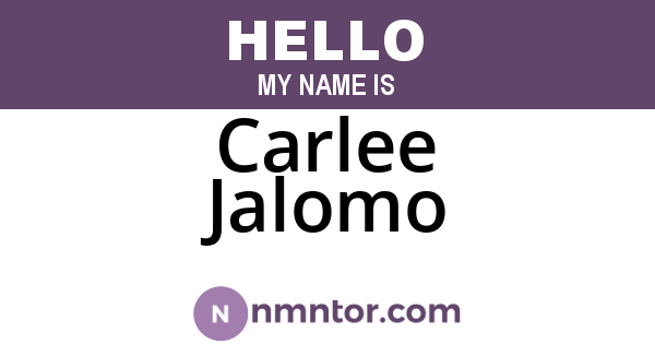 Carlee Jalomo