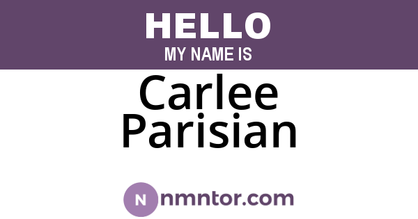 Carlee Parisian