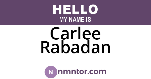 Carlee Rabadan