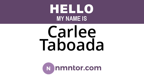 Carlee Taboada