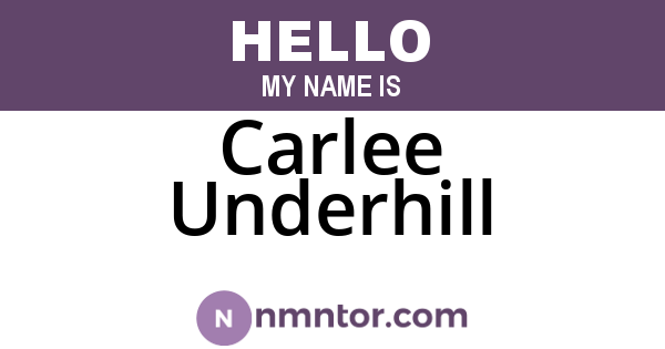 Carlee Underhill