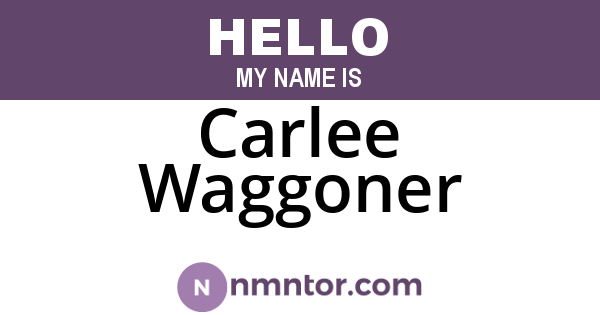 Carlee Waggoner