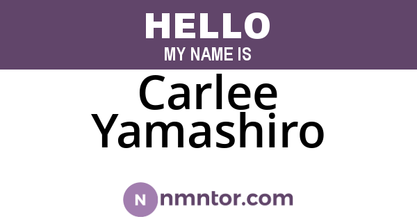 Carlee Yamashiro