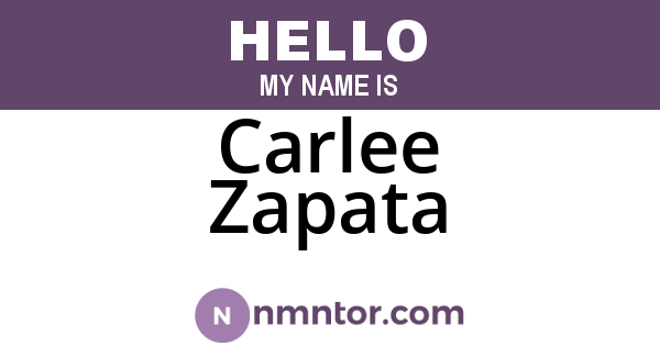 Carlee Zapata