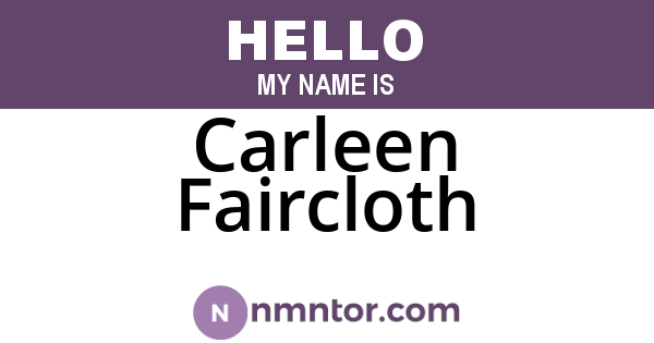 Carleen Faircloth