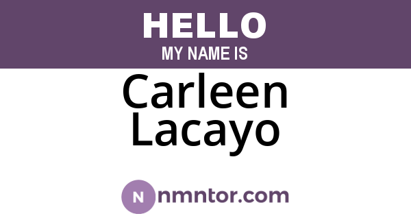 Carleen Lacayo