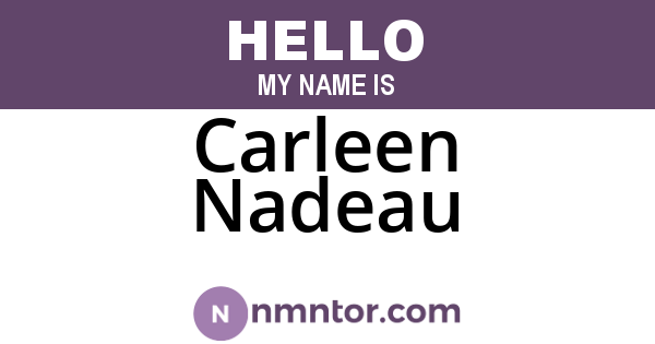 Carleen Nadeau