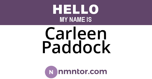 Carleen Paddock
