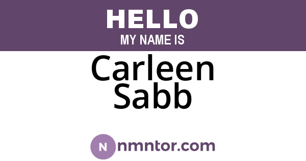 Carleen Sabb