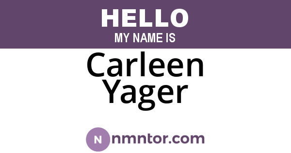 Carleen Yager