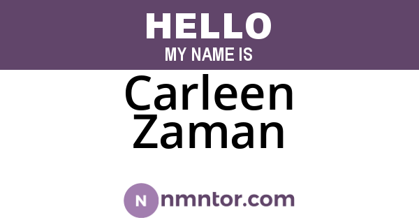 Carleen Zaman